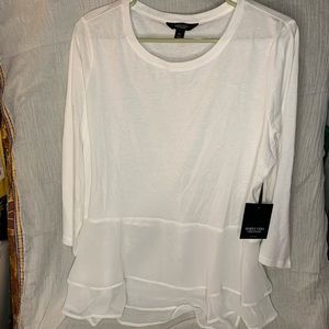 Simply Vera 3/4 sleeve ruffle blouse